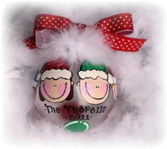 Personalized MICKEY MOUSE EARS FAMILY Christmas Ornament  