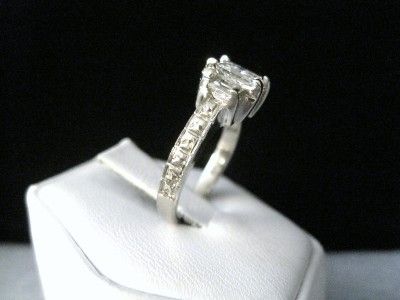   42 CTTW. RADIANT CUT DIAMOND SOLITAIRE ENGAGEMENT RING 1.12 CTR  