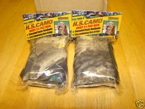 CAMO JERSEY 3/4 ADVANTAGE TIMBER FACE MASK LOT OF 2  