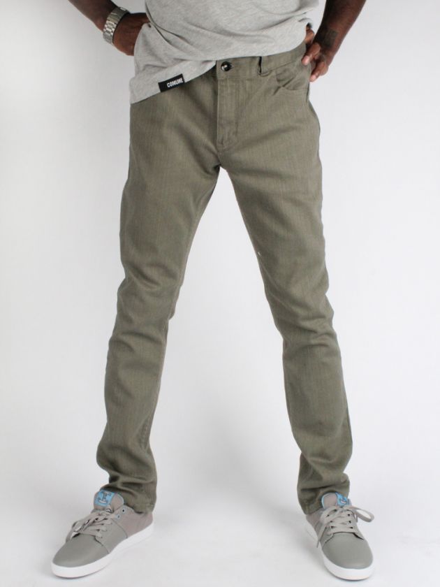   Clothing   Duffel Dart Jeans Mens Pants   Olive   NEW  