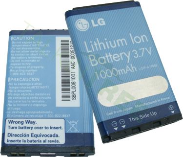 LG ORIGINAL LITHIUM LI ION LGIP A1000E 1000 mAh 3.7V BATTERY  