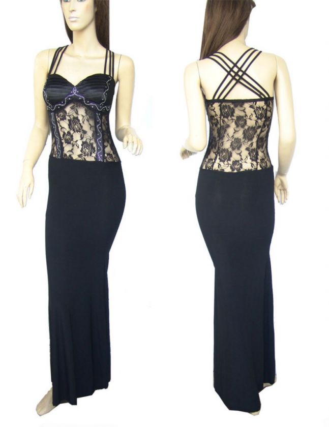 Celebration&Evening Party Black Long Gown Dress 21689  