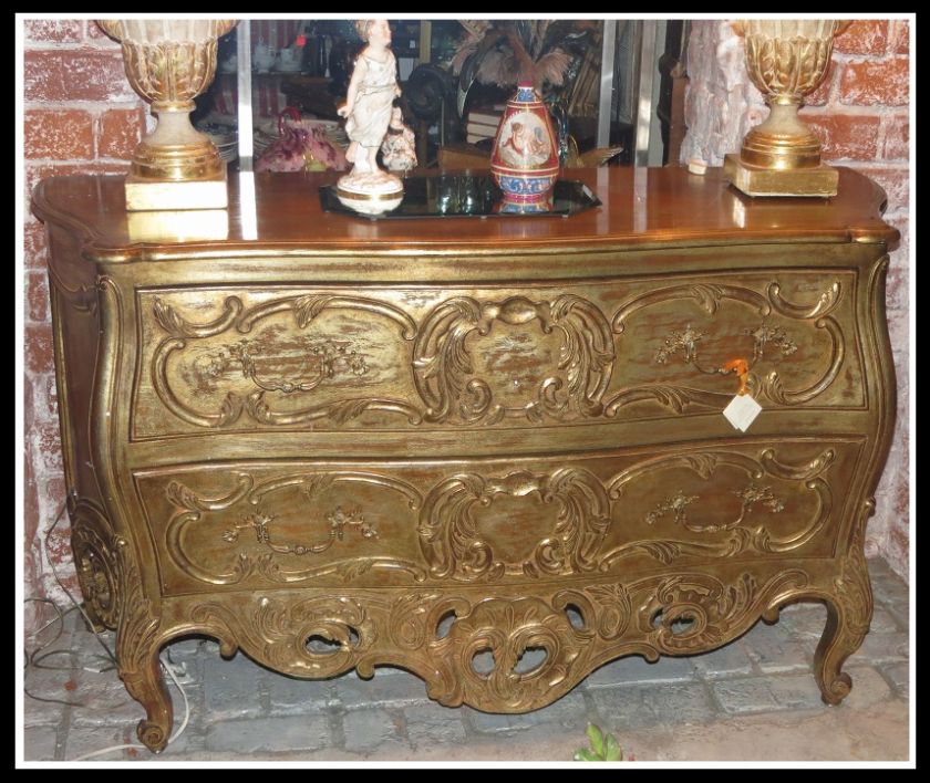 Spectacular Carved Italian Designer Bombay Commode NR  