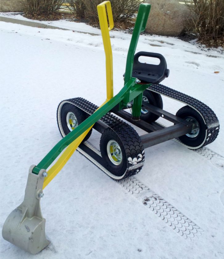 CUSTOM BUILT RIDE ON TRACKED BACKHOE FOR KIDS  