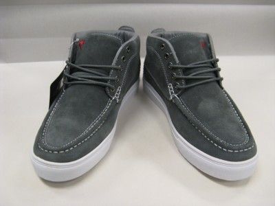 New In Box Mens Rocawear Charcoal/White Suede Like Moccasin ROC MOC 