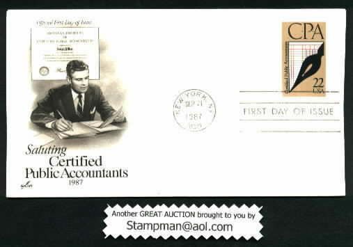   #2361 1987 CPA Certified Public Accountant Artcraft cachet FDC UA