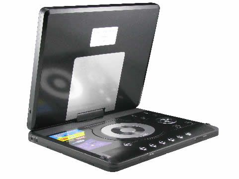 12.5 Portable DVD Player, Gam+USB+SD+DIVX​,Swivel&Flip  