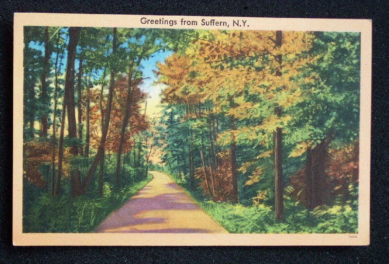 1940s? Country Road Greetings Suffern NY Rockland Co PC  