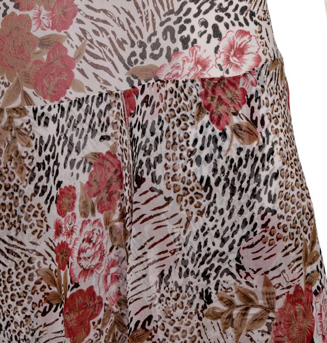 NEW $79 CHIC GROVE ANIMAL FLORAL ASYMMETRIC SKIRT SZ 2X 20 22  