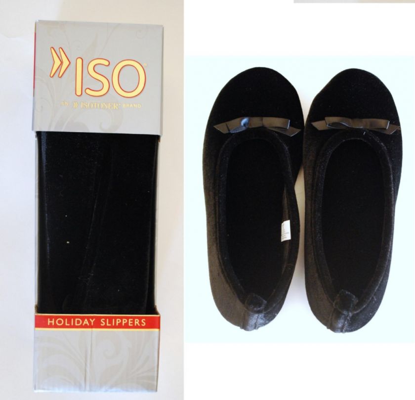 NIB ISOTONER BALLET STYLE SLIPPERS MICROTERRY S (5 6) M (6.5 7.5) L (8 