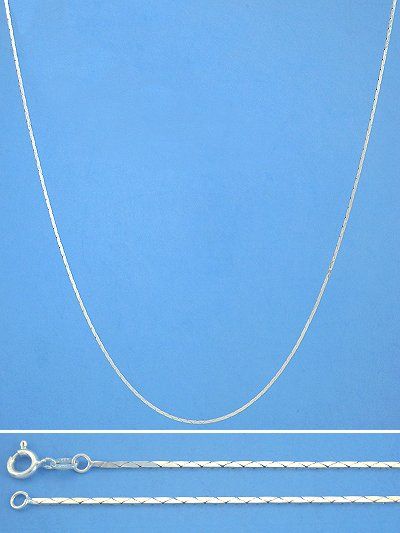   16 Cobra 1mm Chain Thin Necklace Solid Italian 925 Free S/H  