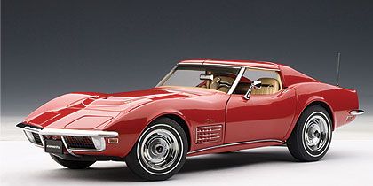 CHEVROLET CORVETTE 1970 MONZA RED 1/18 AUTOART 71172 diecast car NIB 