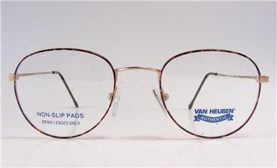 NOS 80s ITALIAN METAL VAN HEUSEN P3 VTG EYEGLASS FRAMES  