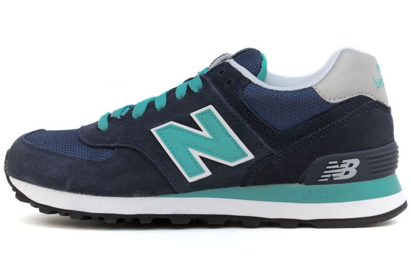 New Balance 574 Series WL574NGE New Women Navy Teal Classic Casual 