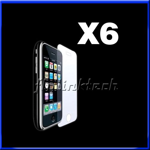 6X Clear Screen Protector Shield Cover for Apple iPhone 3G 3GS IAF3Gx6