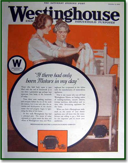 1920 Westinghouse small electric motors Mizen art AD  