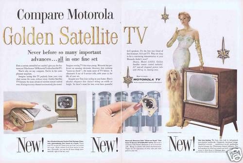 1957 VINTAGE 2 PG AD   MOTOROLA TV 9/30  