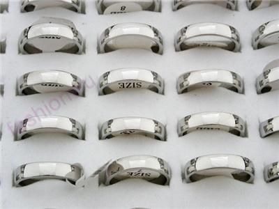 Wholesale lot 50 Stainless Steel Polish Mirror Ring 1  