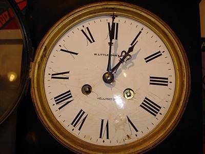 Rare New Zealand Marble Mantle Clock Wellington ca1900  