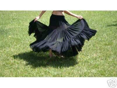   TRADING TRIBAL BURLESQUE FLAMENCO Belly Dance Dancing Circle Skirt