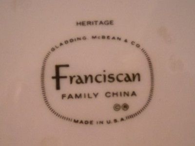 FRANCISCAN HERITAGE FINE CHINA BREAD AND BUTTER PLATE  