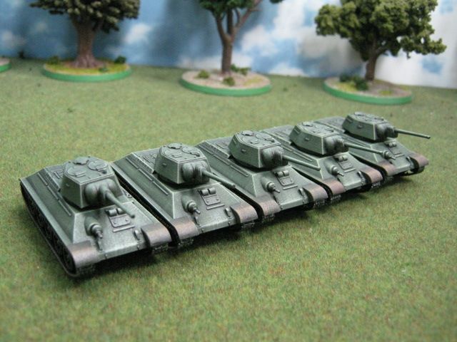 15mm WW2 DPS Painted Soviet T 34 76/85 Platoon W2SV01  