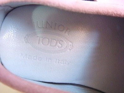 165 Tods Infants Baby Girl Gommini Slip On Suede Shoes US 3 EU 18 