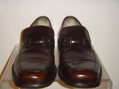 Salvatore Ferragamo Ticket Mens Auburn Leather Horsebit Loafers Shoes 