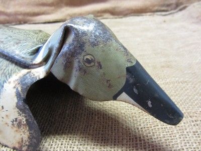 RARE Vintage Metal Duck Decoy  Antique Old Decoys Hunting Wooden 