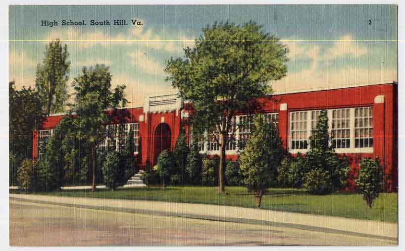 1939 SOUTH HILL VA n Emporia High School postcard  