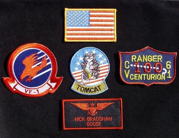 TOPGUN NICK BRADSHAW GOOSE FLIGHT JACKET NAME TAG COSTUME VELCRO 5 