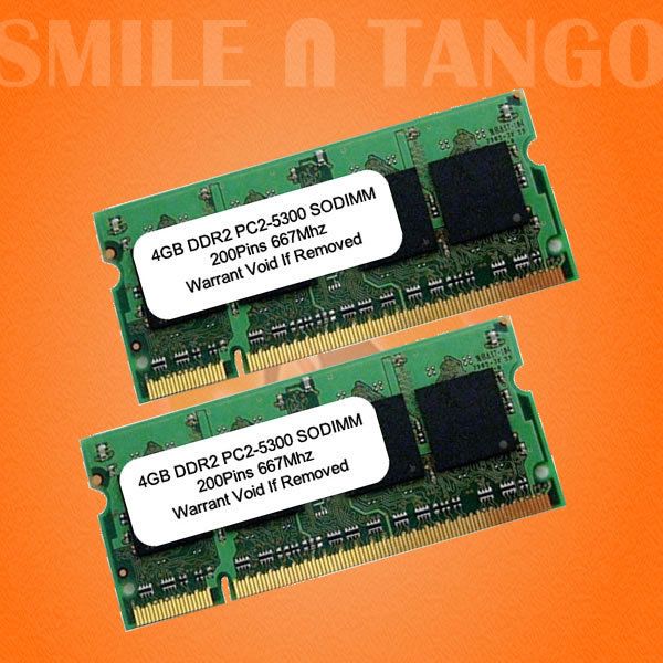 8GB 8G 2x 4GB DDR2 667 667MHz PC2 5300RAM SODIMM RA ME  