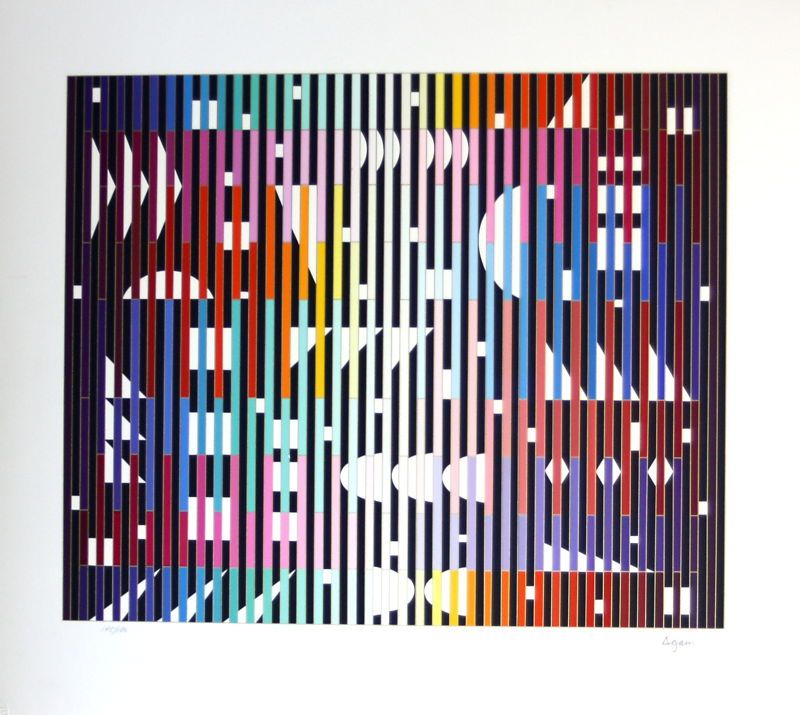 YAACOV AGAM NIGHT RAINBOW S/N SERIGRAPH RARE  