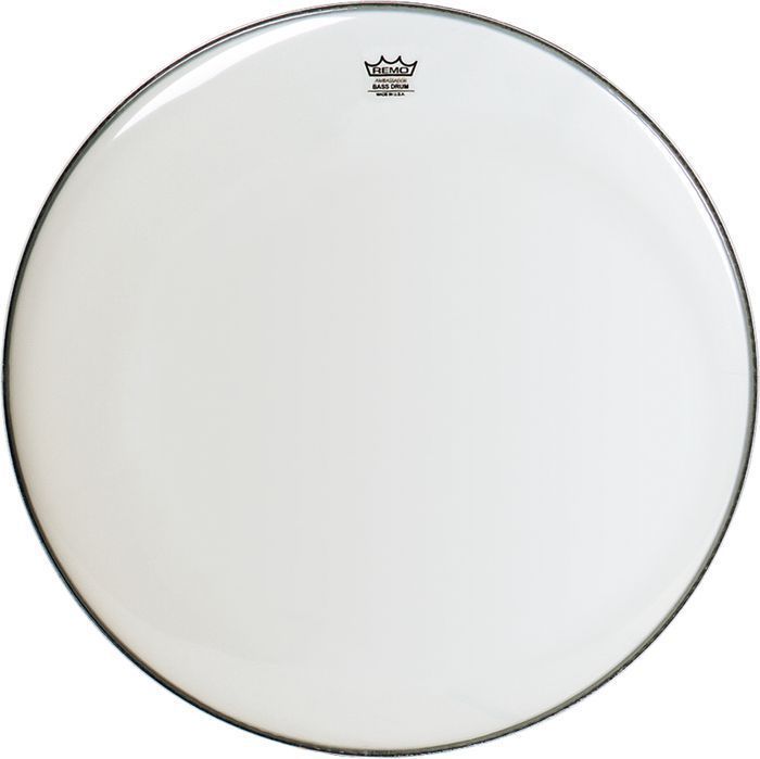 Remo WeatherKing Smooth White Ambassador Bass Drumhead 22 Inches 