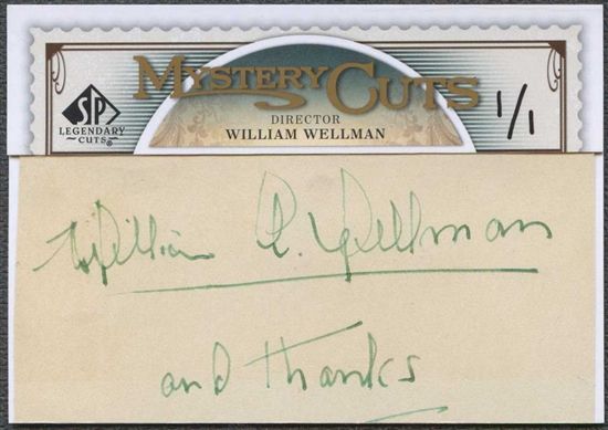   Upper Deck SP Legendary Cuts Baseball William Wellman Cut Auto 1/1