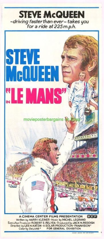 LE MANS MOVIE POSTER STEVE MCQUEEN AUSTRALIAN DAYBILL  