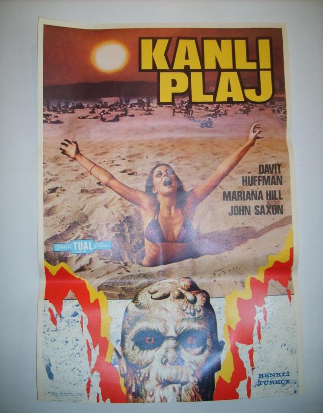 Zombie Blood Beach 1980 John Saxon Vintage Movie Poster  