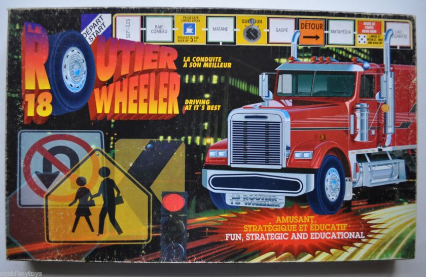 18 WHEELER / LE ROUTIER Trucking BOARD GAME 1994 Truck Driving Quebec 