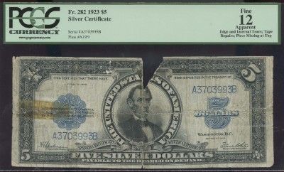 1923 $5 Silver Certificate  FR #282 PCGS Note Best Offer?  