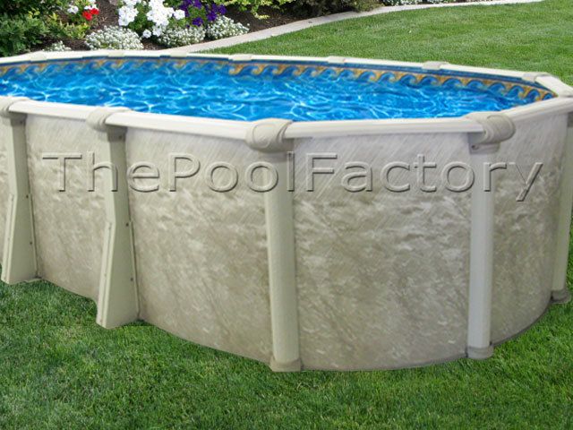 18X33X52 Cameo Oval Above Ground Swimming Pool Kit  Sleek Yardmore 