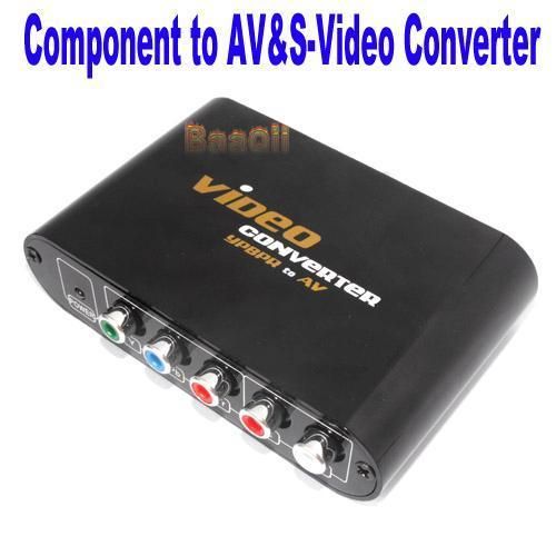 Component Video YPbPr to Composite AV or S video Converter Adapter 