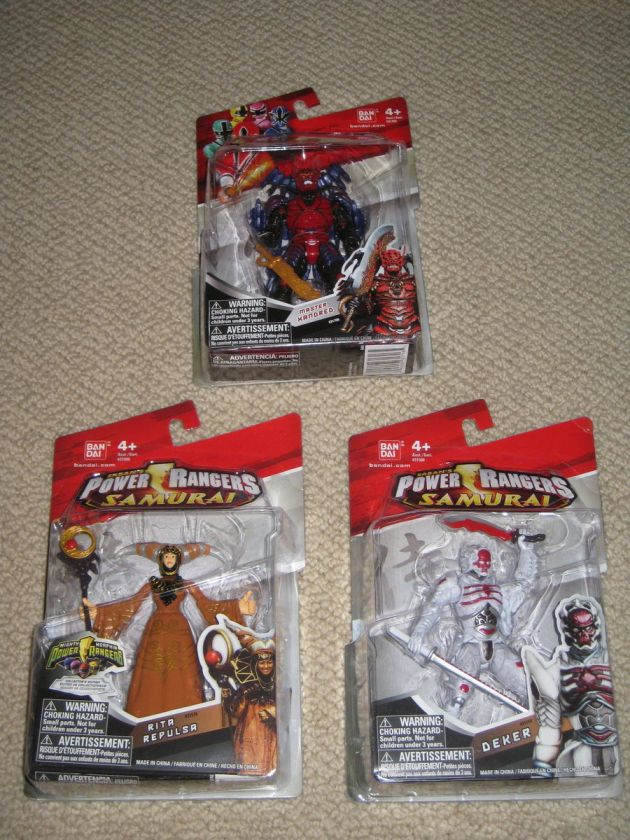 POWER RANGERS SAMURAI MASTER XANDRED RITA REPULSA & DEKER action 