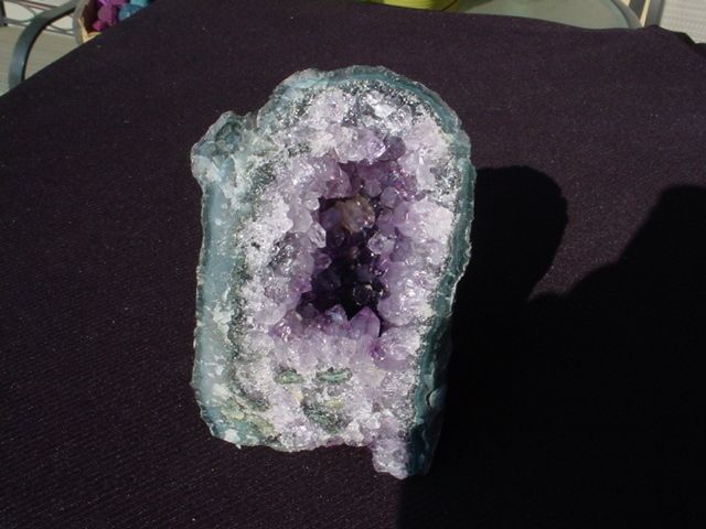 AMETHYST GEODE PORTION VERY DARK AMETHYST EXCELLENT DISPLAY f563 