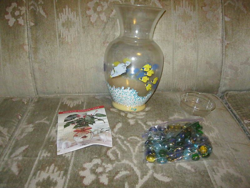 Aquatic garden vase fish bowl tank flower  