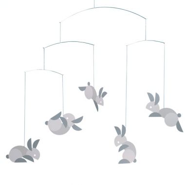 Flensted Circular Bunnies Rabbit Hanging Baby Mobile  