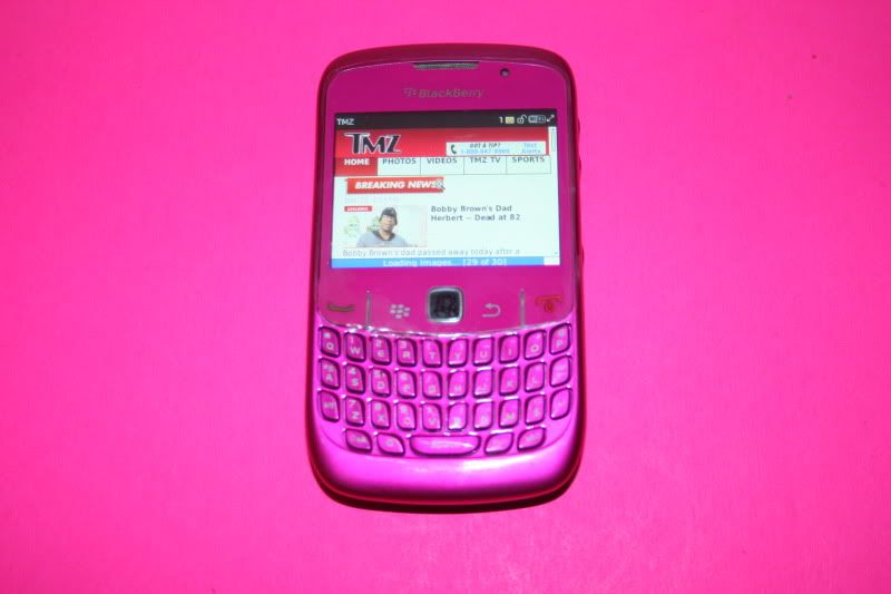 METRO PCS BLACKBERRY CURVE 2 8530 CELL PHONE PINK 2MP WiFi CDMA GPS 