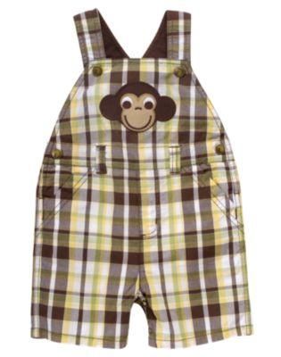 Gymboree Monkey Trouble Romper Shorts Rash Guard Shirt  