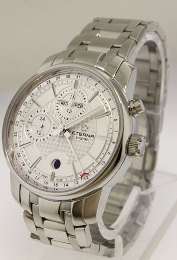 Eterna Soleure Chronograph Complete Calendar Moon Phases Automatic 
