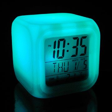 LED Change 7Color Digital Alarm Clock Doraemon Calendar  