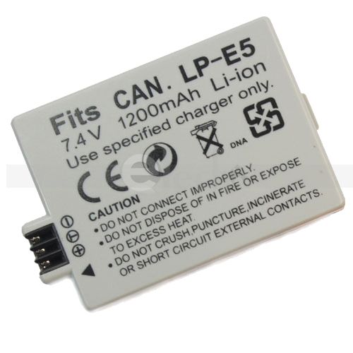 Battery + Charger for Canon EOS 450D Rebel XSi LP E5  